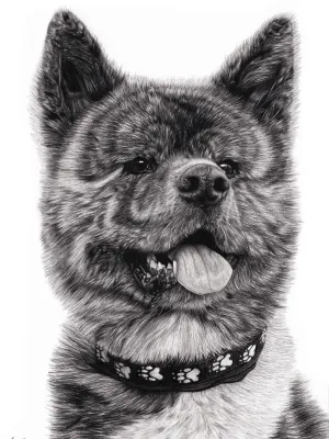 Portret zwierzaka ze zdjęcia ołówkiem
